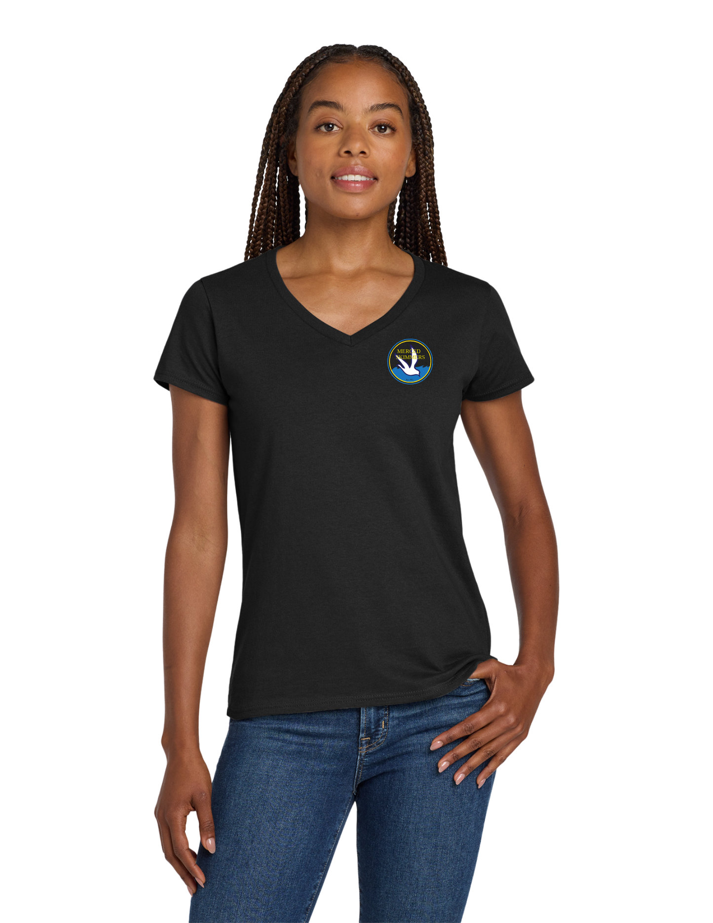 Women's 100% Cotton V-Neck T-Shirt