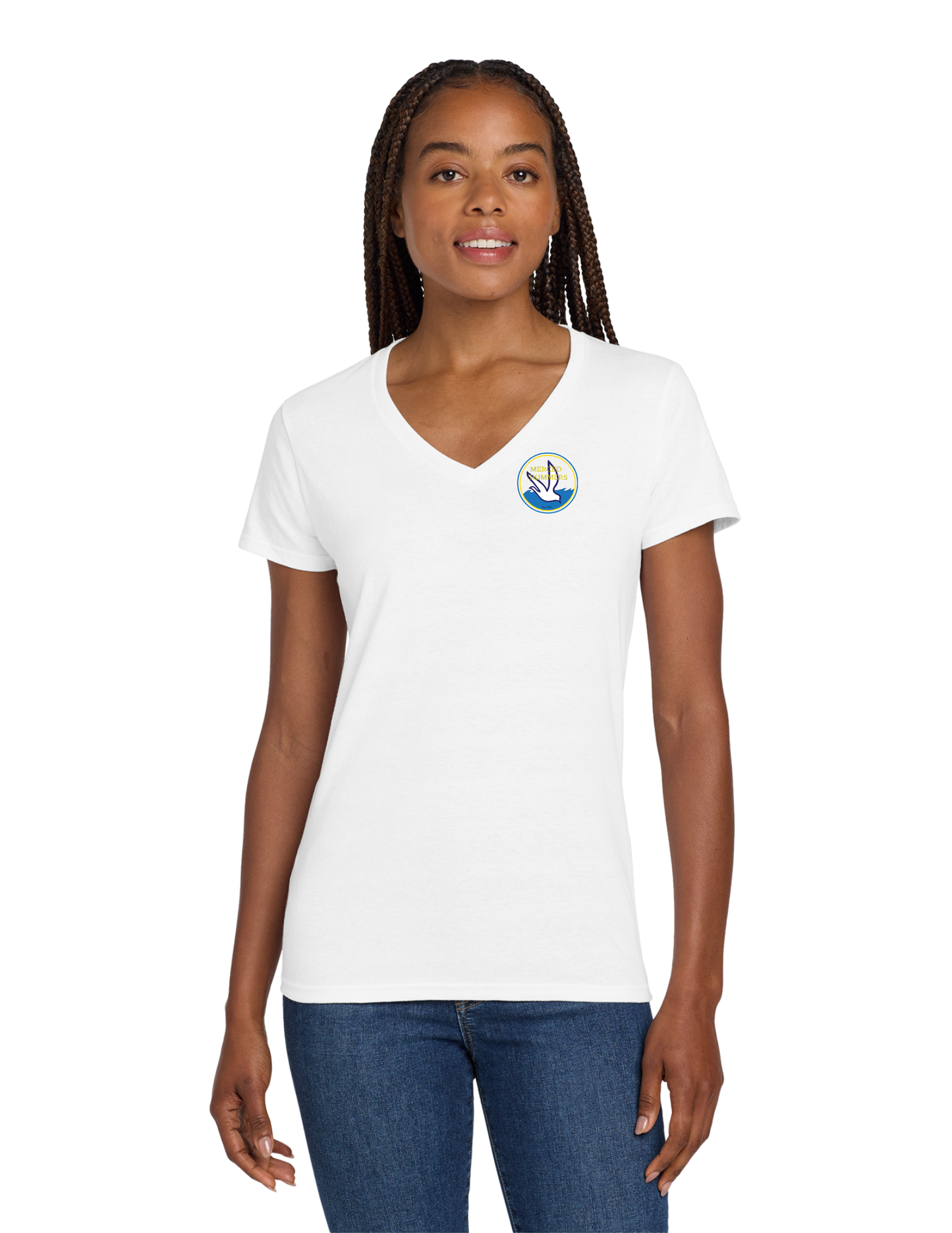 Women's 100% Cotton V-Neck T-Shirt