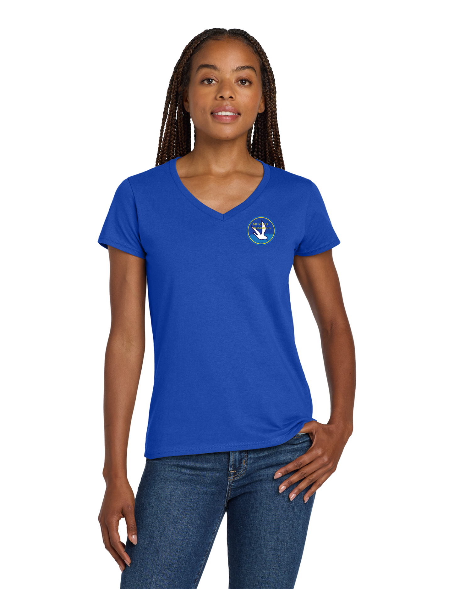 Women's 100% Cotton V-Neck T-Shirt